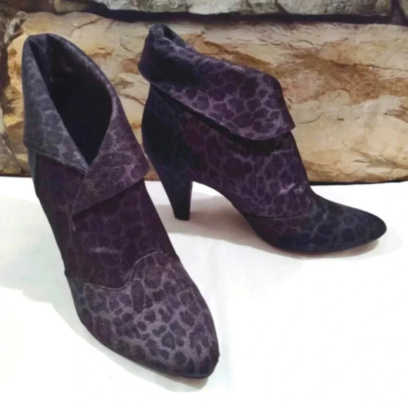 Westies Ankle Boots Booties Leopard Print Fold Over Panther 7.5 - Picture 13 of 13